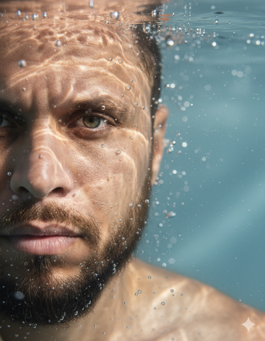 Underwater caustics portraits
